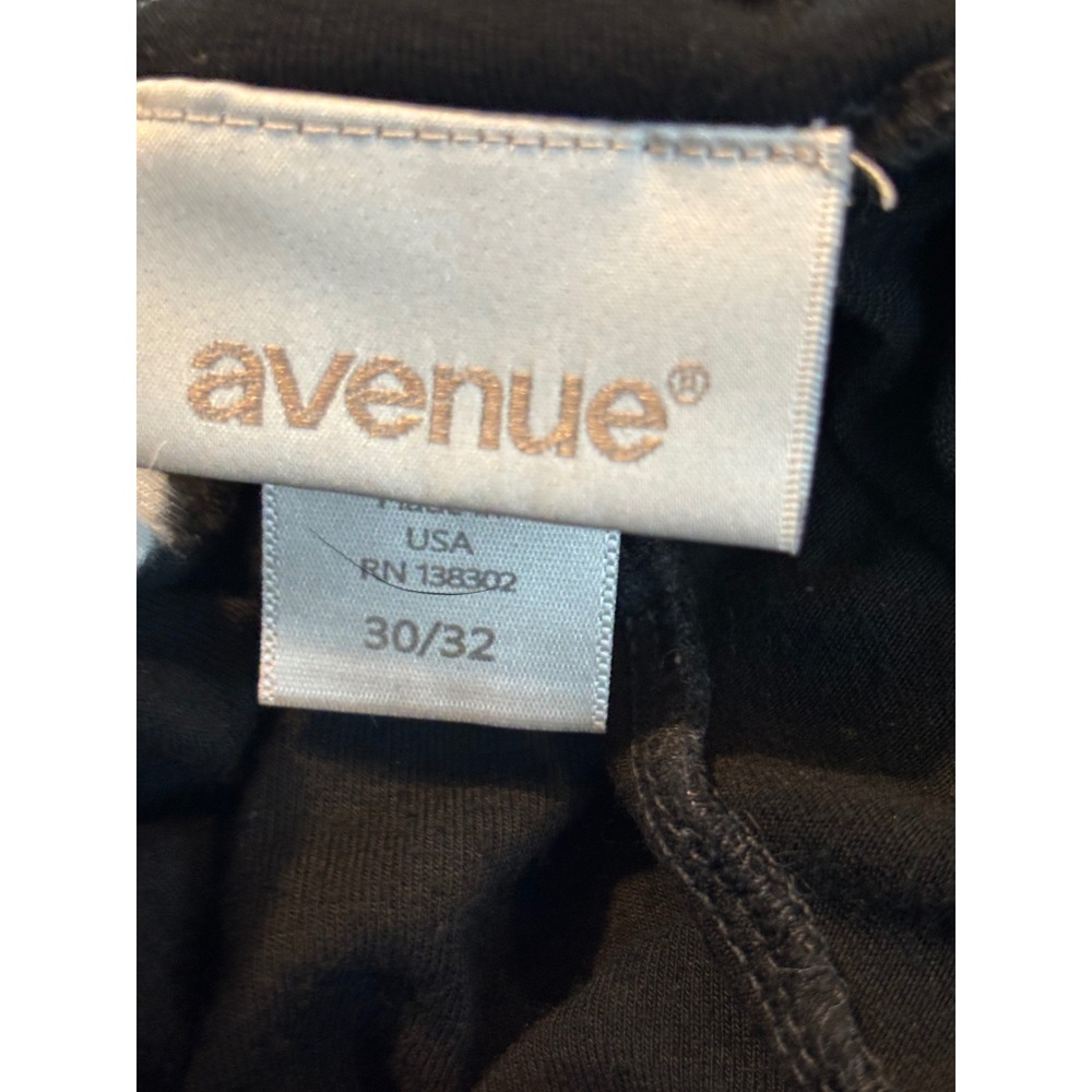 Avenue Plus Size 30/32 Black White Tie Dye Stripe Maxi Skirt Rayon Stretch USA - Picture 5 of 8